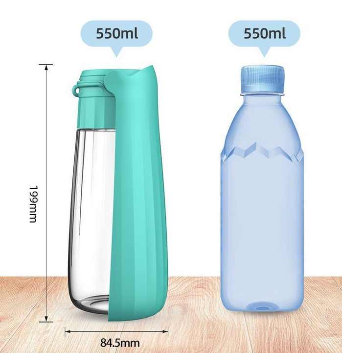 NNEDSZ Green Portable Dog Water Bottle - Leak-Proof Travel Pet Hydration Solution