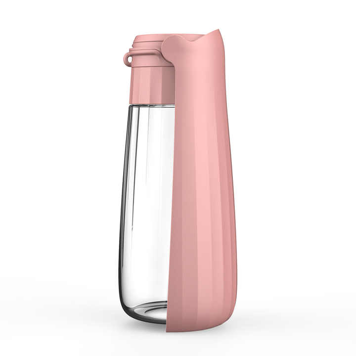 NNEDSZ Pink Portable Dog Water Bottle - Leak-Proof Travel Pet Hydration Solution